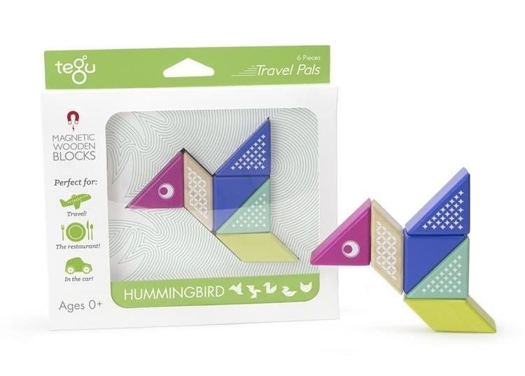 Drewniane klocki magnetyczne Travel Pals Koliber - Tegu