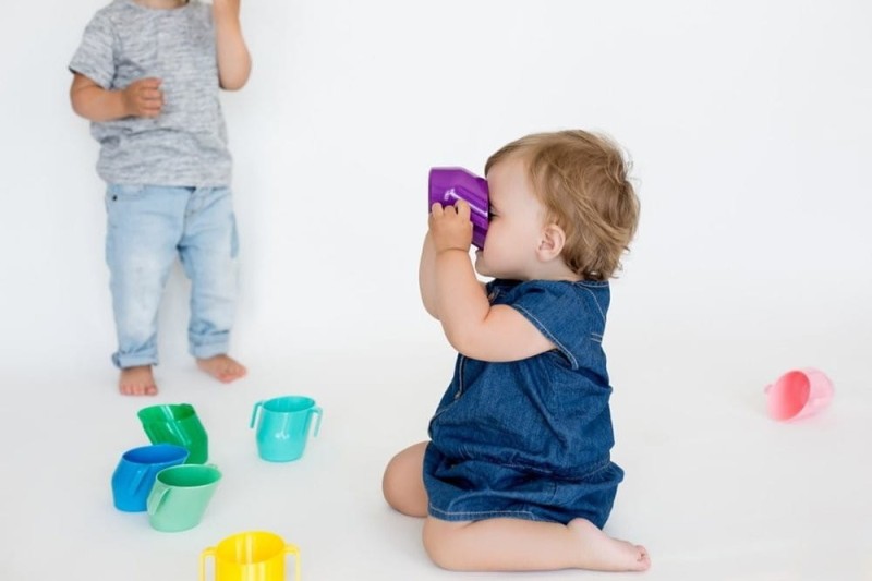 Krzywy kubek 200ml Błękitny - Doidy Cup