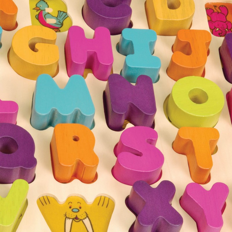 Alfabet Litery Drewniane Puzzle AlphaB.tical - b.toys