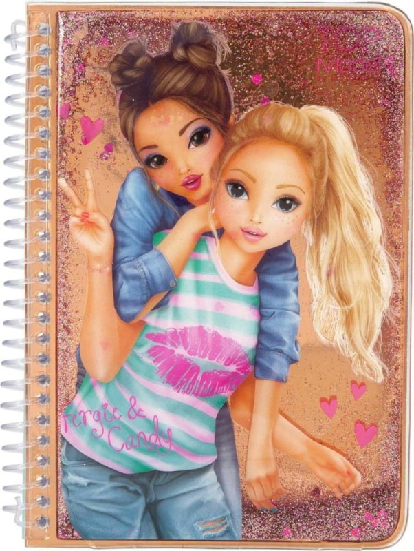 Notes Brokatowy z Naklejkami Szkicownik Candy - Top Model
