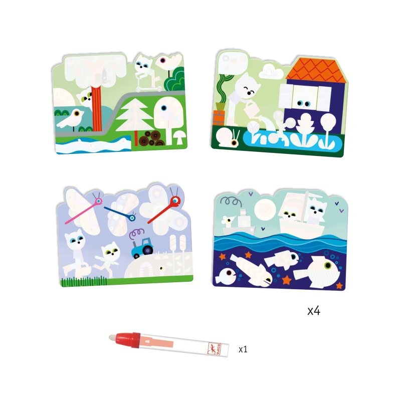 Wodna kolorowanka Ukryte w ogrodzie - Djeco