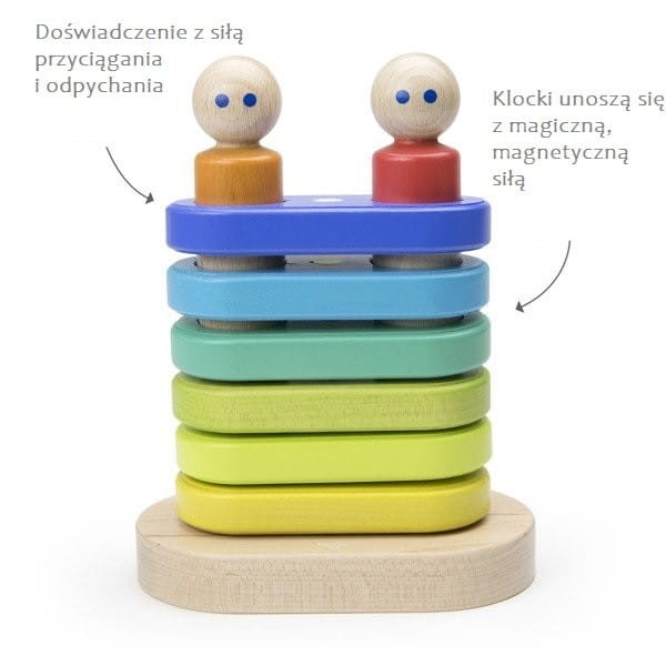 Drewniane klocki magnetyczne BABY & TODDLER Układanka - Tegu