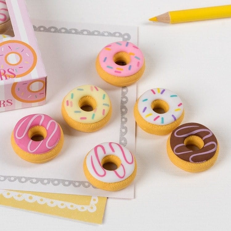 Gumki do Mazania Pączki Donut 6 szt. - Rex London