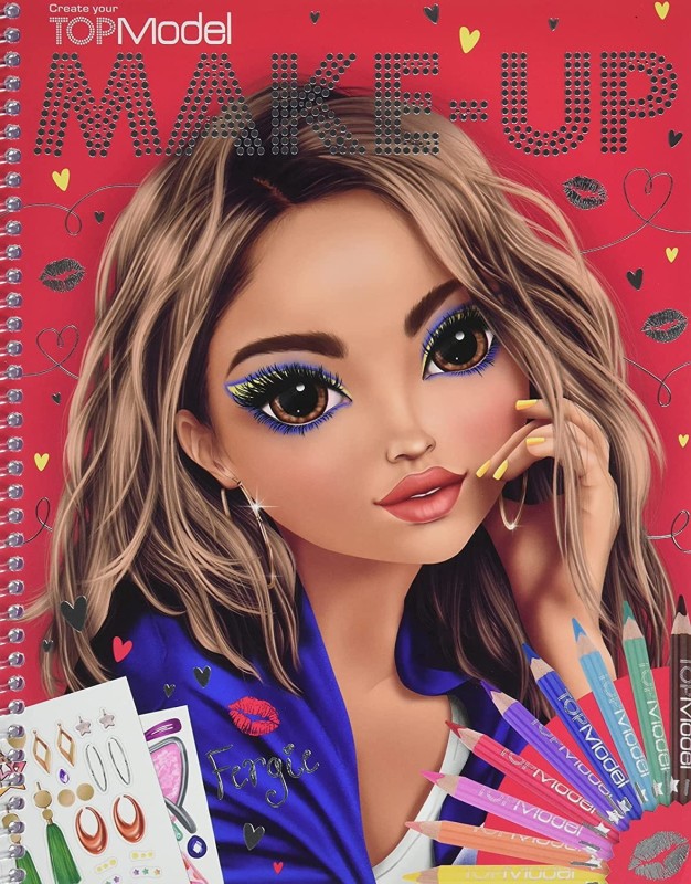 Szkicownik z Naklejkami Ozdabianie Twarzy Make Up - Top Model