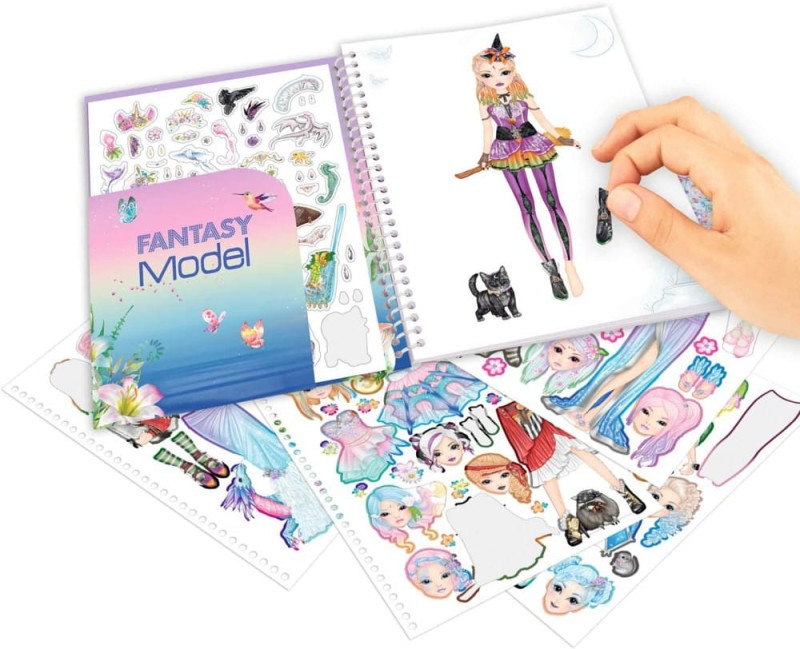 Szkicownik z Naklejkami Fantasy Dress me up - Top Model