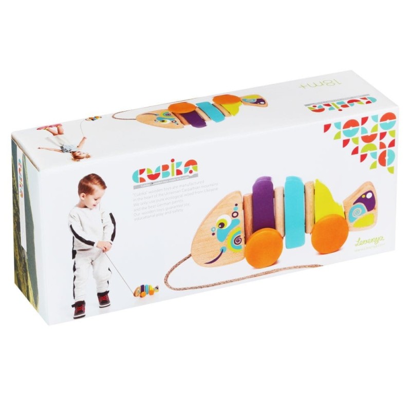Drewniana Rybka do Ciągnięcia - Cubika