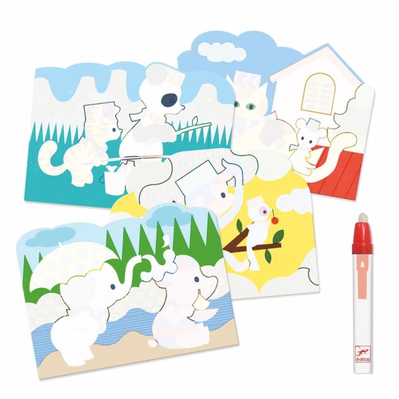 Wodna kolorowanka Ukryte wyprawy - Djeco