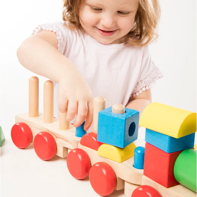 Drewniany Pociąg z Klockami - Melissa and Doug