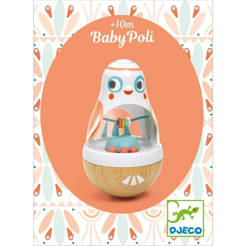 Grzechotka Wańka - Wstańka z Dźwiękiem Baby Poli - Djeco