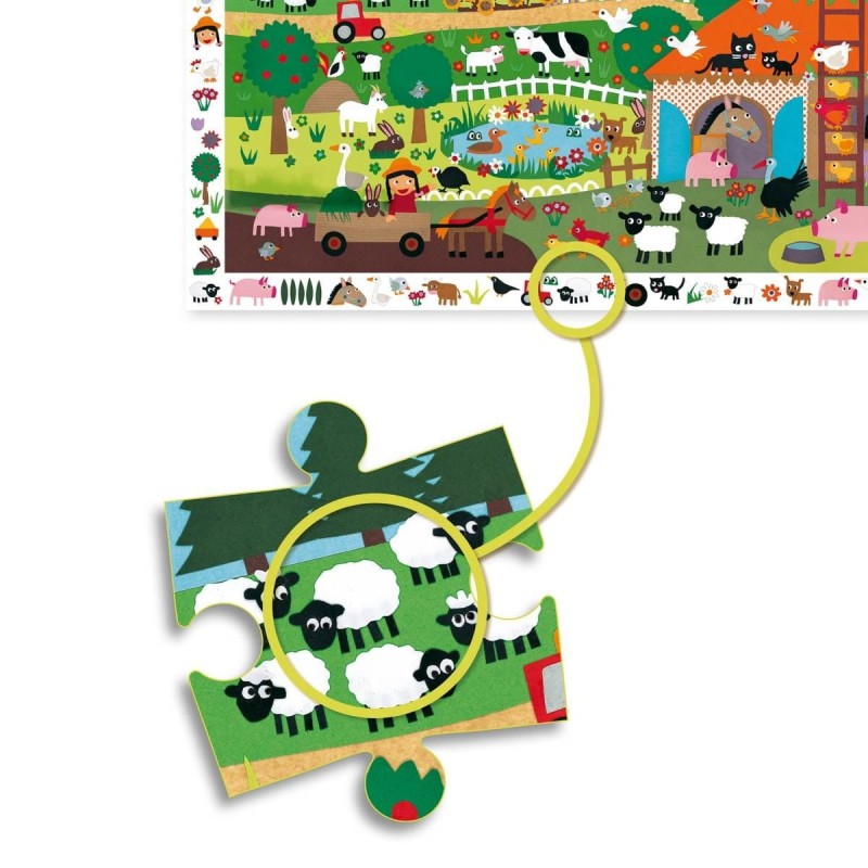 Puzzle obserwacyjne Farma 35 el. - Djeco