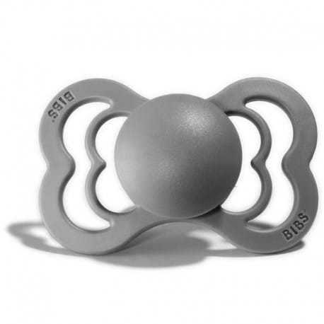 Smoczek Uspokajający z Naturalnego Kauczuku +6 mies. Smoke szary - BIBS Supreme