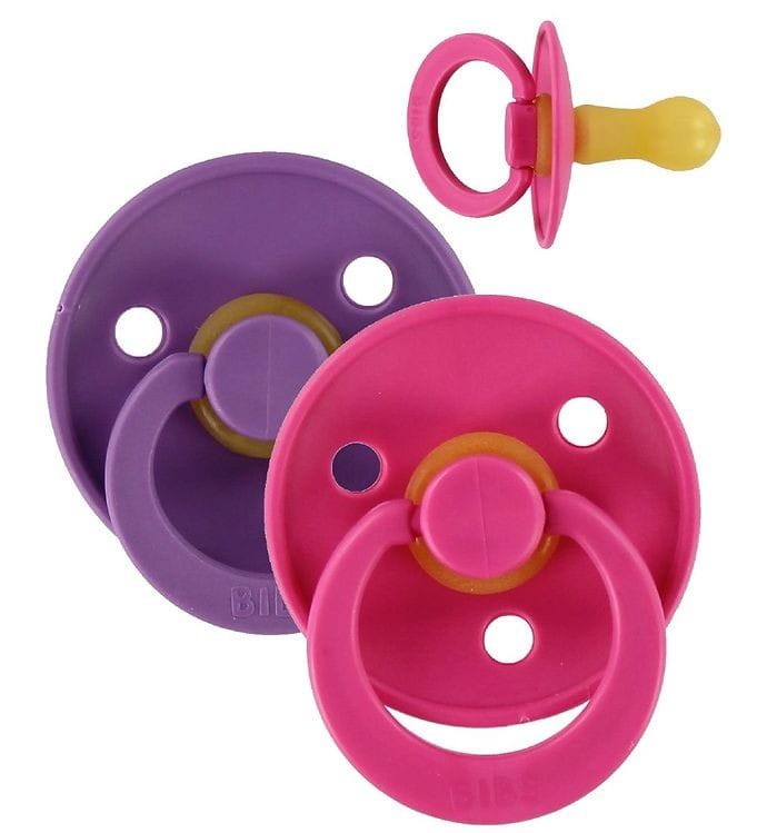 2-pack Smoczek Uspokajający z Naturalnego Kauczuku M +6 mies. Purple & Raspberry - BIBS