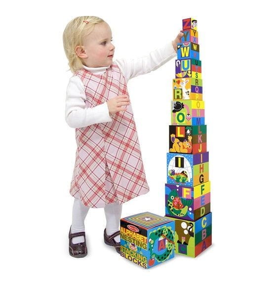 Piramida Wieża 10 Kostek Alfabet - Melissa and Doug