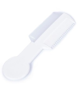 Grzebień Niemowlecy z Miękkimi i Twardymi Ząbkami Biały - Poupy