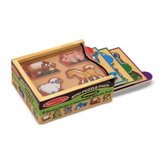 Drewniane Mini Puzzle Zwierzęta Melissa & Doug