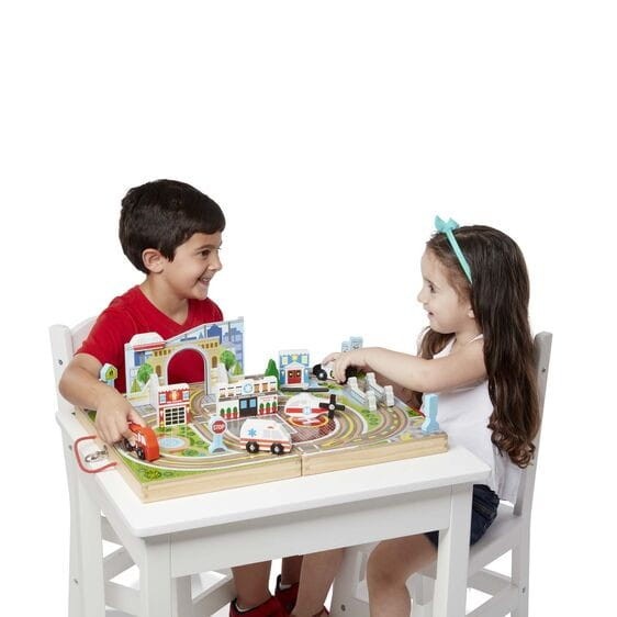 Drewniana Kolejka Miasto w Walizce - Melissa and Doug