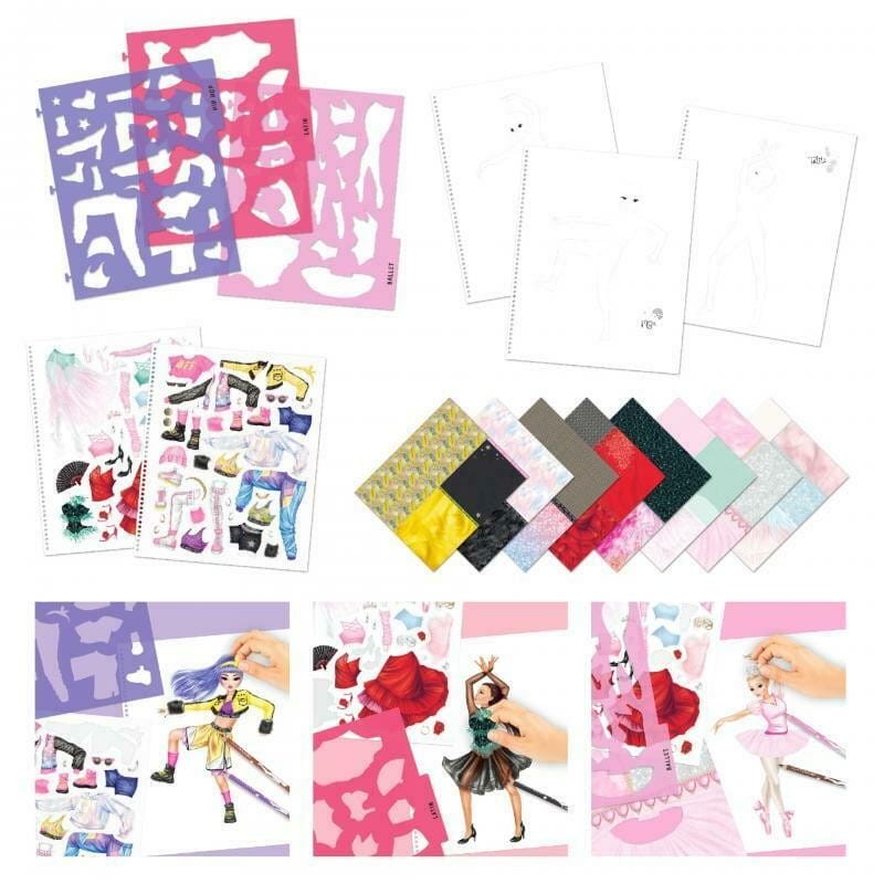 Kreatywny Szkicownik z Naklejkami Dance - Top Model