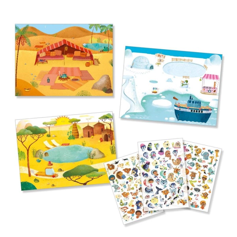 Kalkomania Aranżowanie Przestrzeni Krainy - Djeco