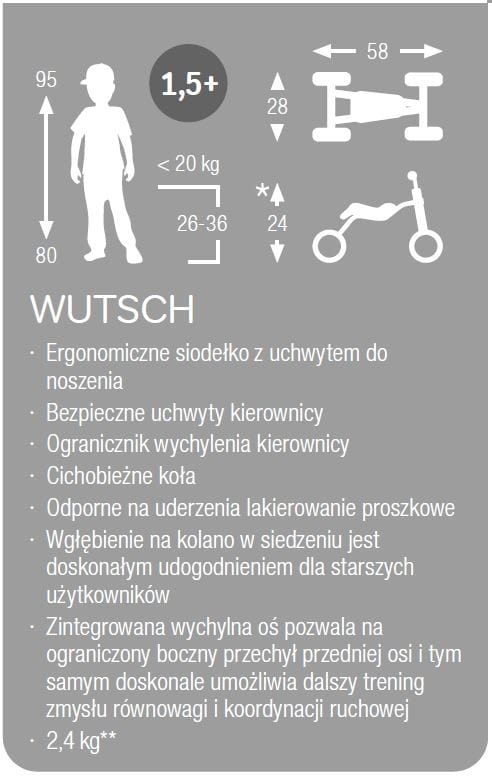 PUKY WUTSCH Kiwi Rowerek Biegowy Dla Dziecka 1,5+ Jeździk