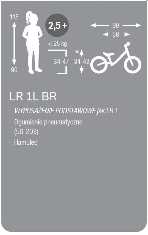 PUKY LR 1L Maus Niebieski Rowerek Biegowy z Hamulcem Dla Dziecka 2,5+