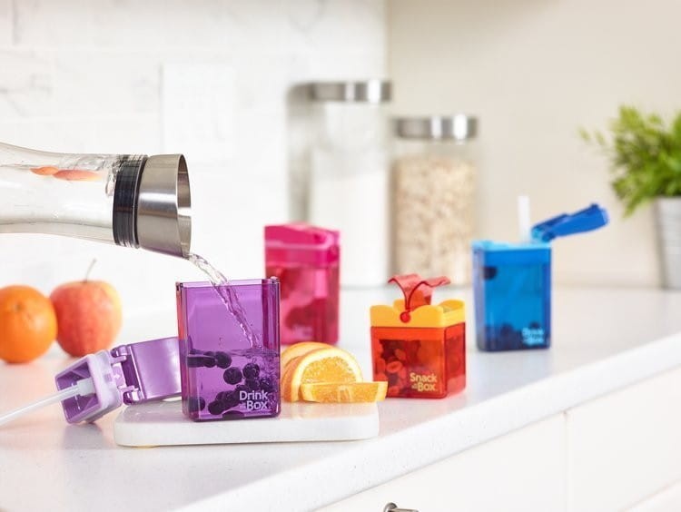 Bidon ze Słomką Fioletowy 235 ml - Drink in the Box