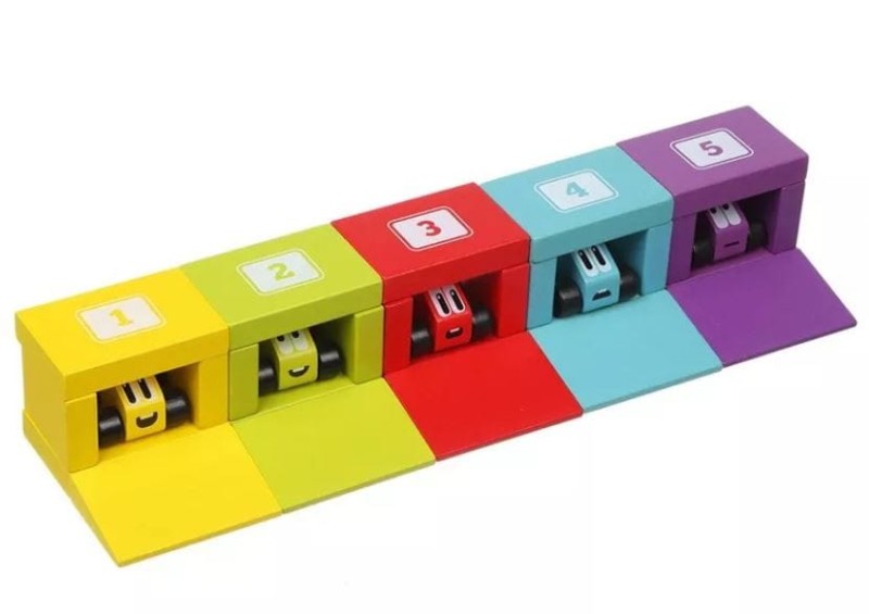 Klocki z Samochodzikami Drewniane Emocje - Cubika