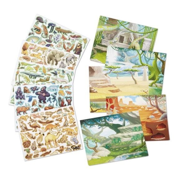 Wielorazowe Naklejki Zwierzęta Dżungla i Safari - Melissa & Doug