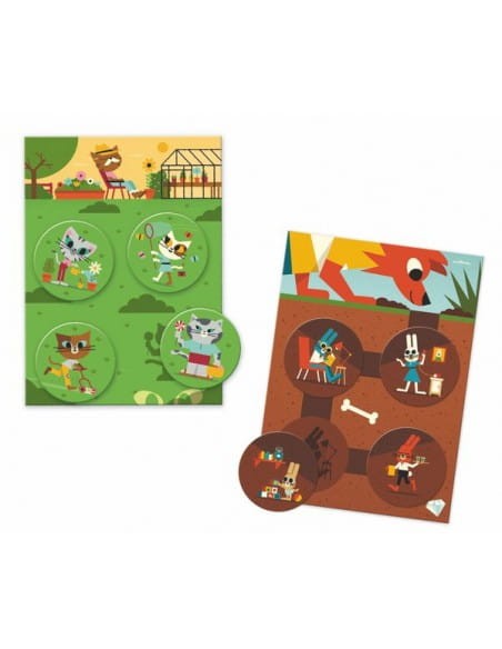 Gra edukacyjna loto zabawne zwierzęta - Djeco