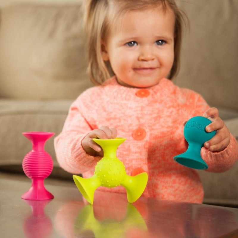 Duże silikonowe przyssawki sensoryczne pipSquigz - Fat Brain Toys