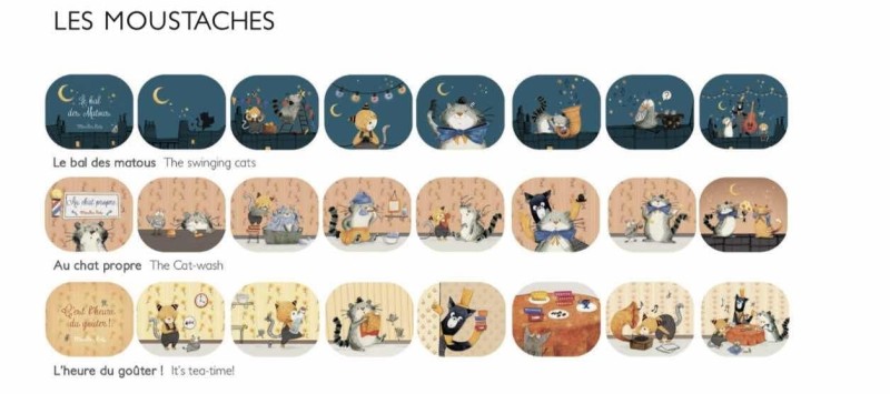 Bajki wymienne krążki do projektora Les Mustaches - Moulin Roty