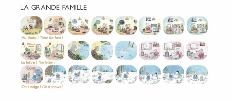 Bajki wymienne krążki do projektora La Grande Famille - Moulin Roty