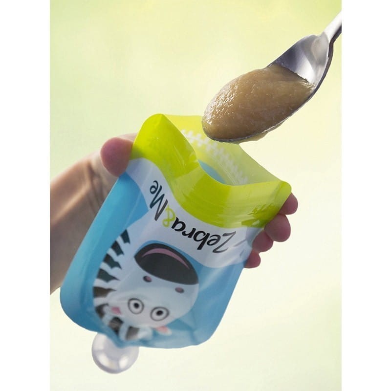 Saszetki Tubki do Karmienia Wielorazowe Astro - Zebra & Me
