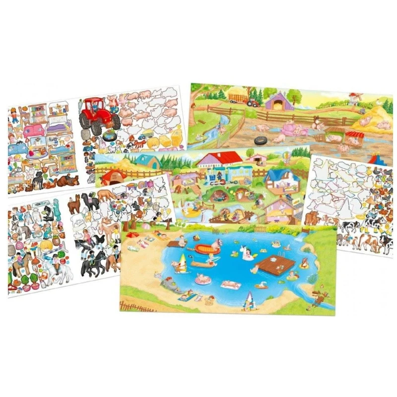 Album z naklejkami Crazy Farm do projektowania przestrzeni na wsi