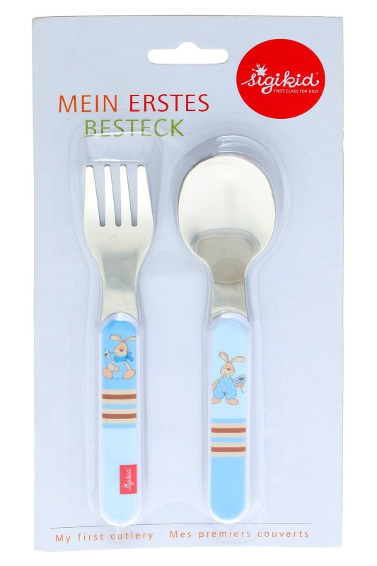 Sztućce dla dzieci widelec i łyżka królik - sigikid