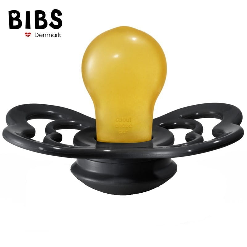 Smoczek Uspokajający z Naturalnego Kauczuku +6 mies. Black - BIBS Supreme