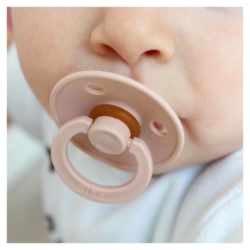 Smoczek Uspokajający z Naturalnego Kauczuku S 0-6 mies. Blush & Baby Pink 2-pack - BIBS