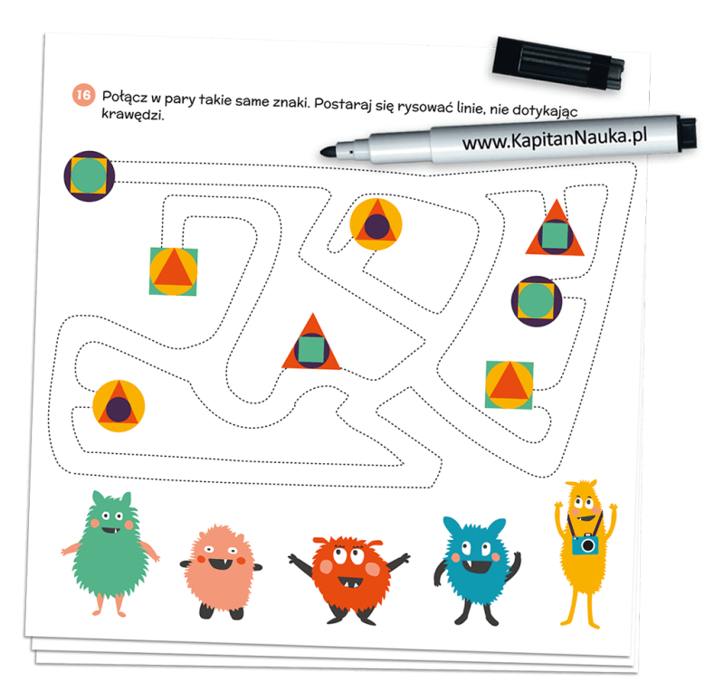 Bazgraki w kosmosie + suchościeralny mazak. Zeszyt kreatywny. Kapitan Nauka