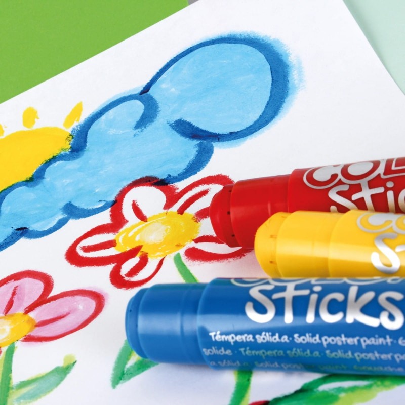 Farba w kredce 6 szt Color Sticks - Apli Kids