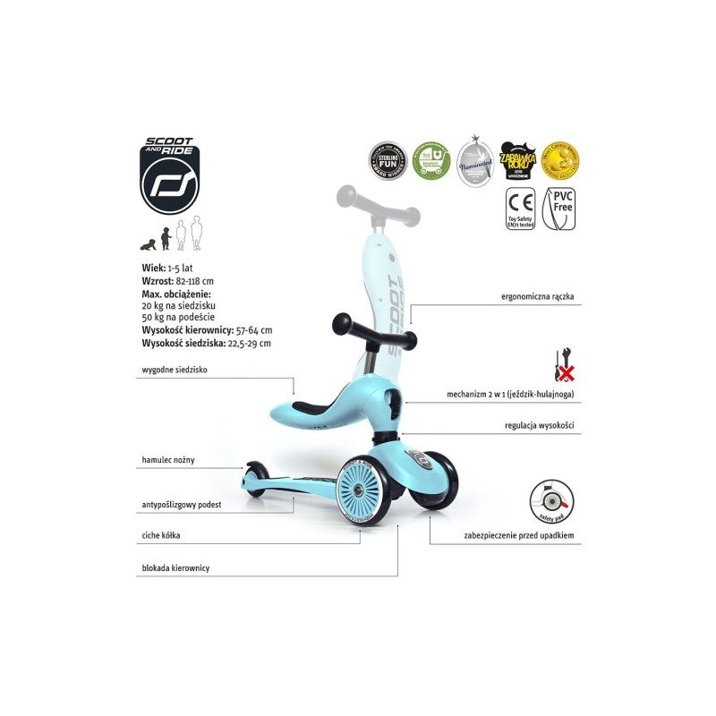 Hulajnoga Jeździk Highwaykick1 Blueberry Icecream - Scoot & Ride