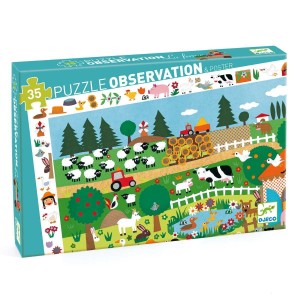 Puzzle obserwacyjne Farma 35 el. - Djeco