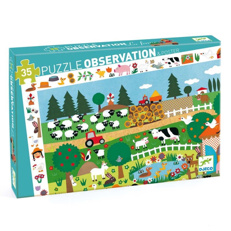 Puzzle obserwacyjne Farma 35 el. - Djeco