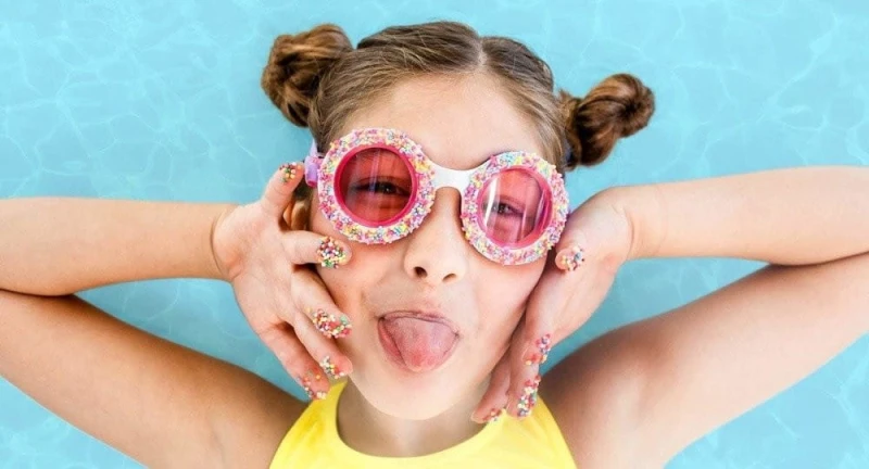 Okularki do Pływania fiolet Posypka Cukrowa - Bling2O