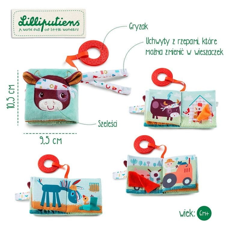Miękka książeczka z zawieszką Farma - Lilliputiens
