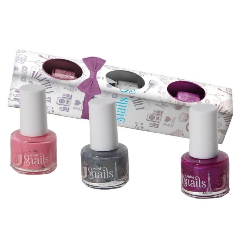 Zestaw Lakiery do paznokci zmywalne wodą 3 szt. Music - Snails