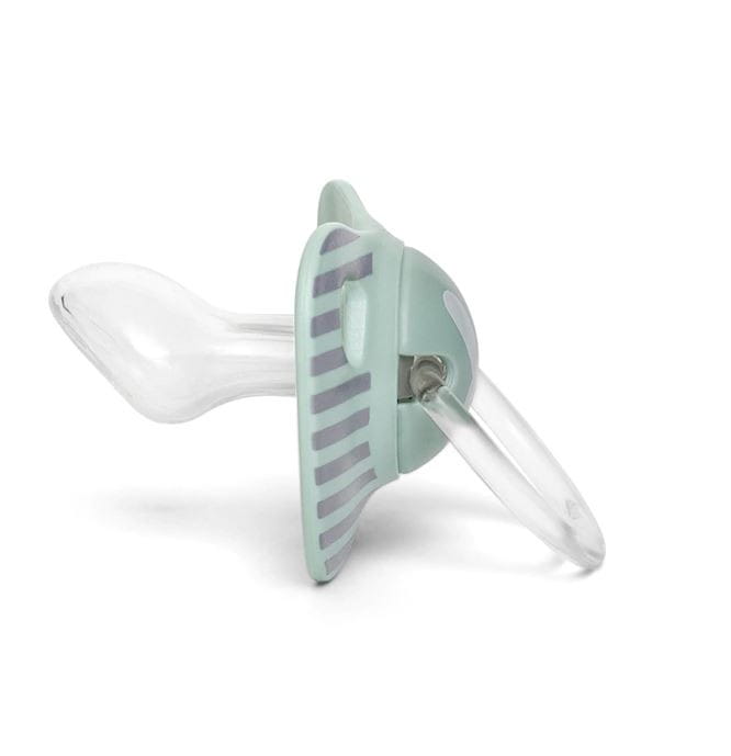 Smoczek anatomiczny silikonowy 0-6m Królik szary Hygge - Suavinex