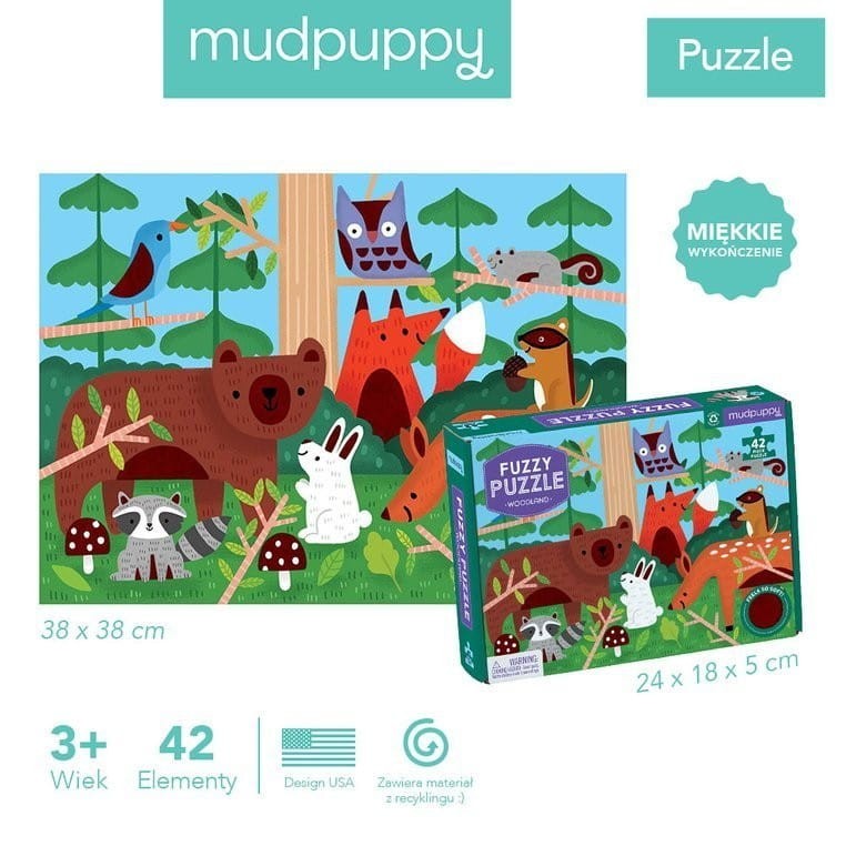 Puzzle Sensoryczne 42 el. Las - Mudpuppy