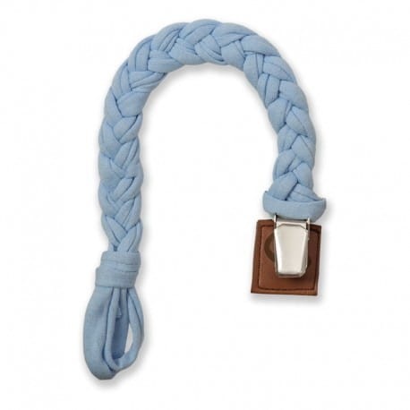 Bawełniana Zawieszka do Smoczka Warkocz Baby Blue - Hi Little One