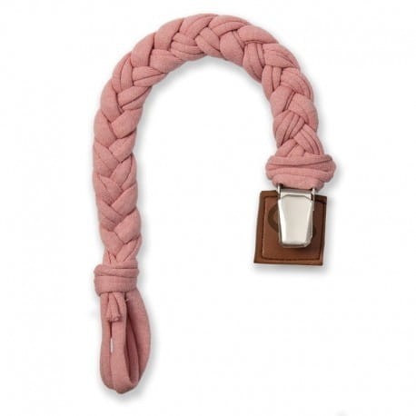 Bawełniana Zawieszka do Smoczka Warkocz Blush - Hi Little One