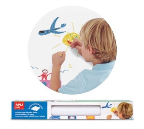 Biała naklejka ścienna do kolorowania - Apli Kids