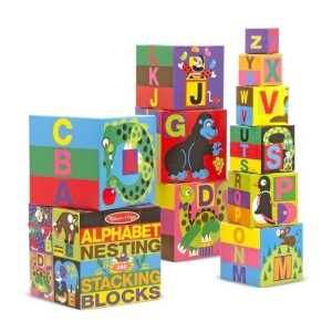 Piramida Wieża 10 Kostek Alfabet - Melissa and Doug